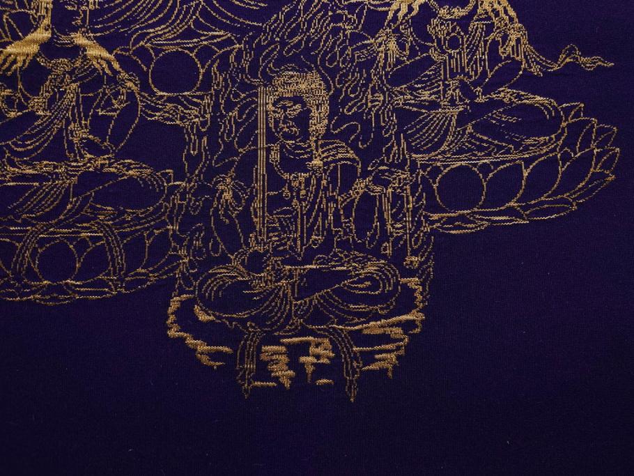暁山人作　本金当麻つづれ十三佛像図　掛軸(掛け軸、仏画、仏具、京表具 横山清和堂、表装の栞つき、共箱付き)(R-079466)