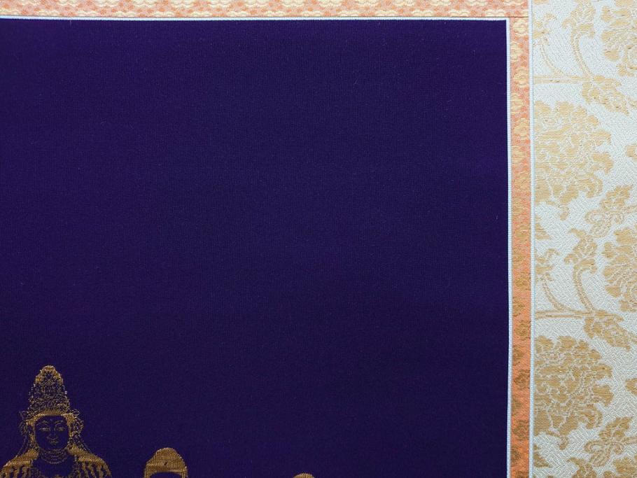 暁山人作　本金当麻つづれ十三佛像図　掛軸(掛け軸、仏画、仏具、京表具 横山清和堂、表装の栞つき、共箱付き)(R-079466)