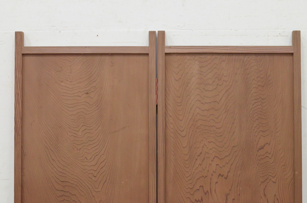 和製アンティーク　杉材　1枚板　シンプルで小振りな衝立て(パーテーション、衝い立て、つい立て)(R-072141)