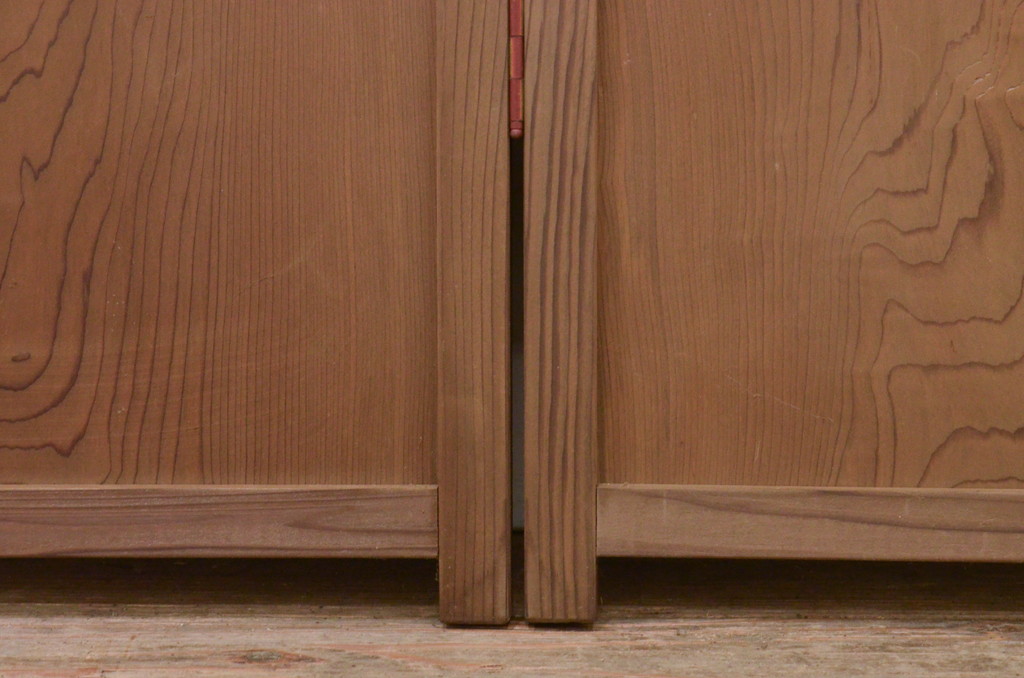 和製アンティーク　杉材　1枚板　シンプルで小振りな衝立て(パーテーション、衝い立て、つい立て)(R-072141)
