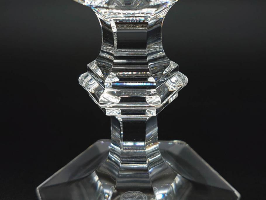 フランス　Baccarat　バカラ　アルクール　どの角度から見ても精巧かつ美しいシャンパンクープグラス3客セット(フルレッドクリスタルガラス)(R-073825)