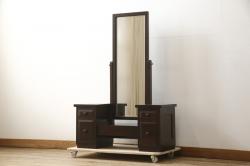 中古　伝統工芸　日光彫り　ダイナミックな花の意匠が存在感のあるコーナーラック(飾り台、花台)(R-061658)