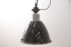 アンティーク照明　古き良き時代の味が魅力的なホーロー製天井照明(吊り下げ照明、ペンダントライト、琺瑯)(R-049430)
