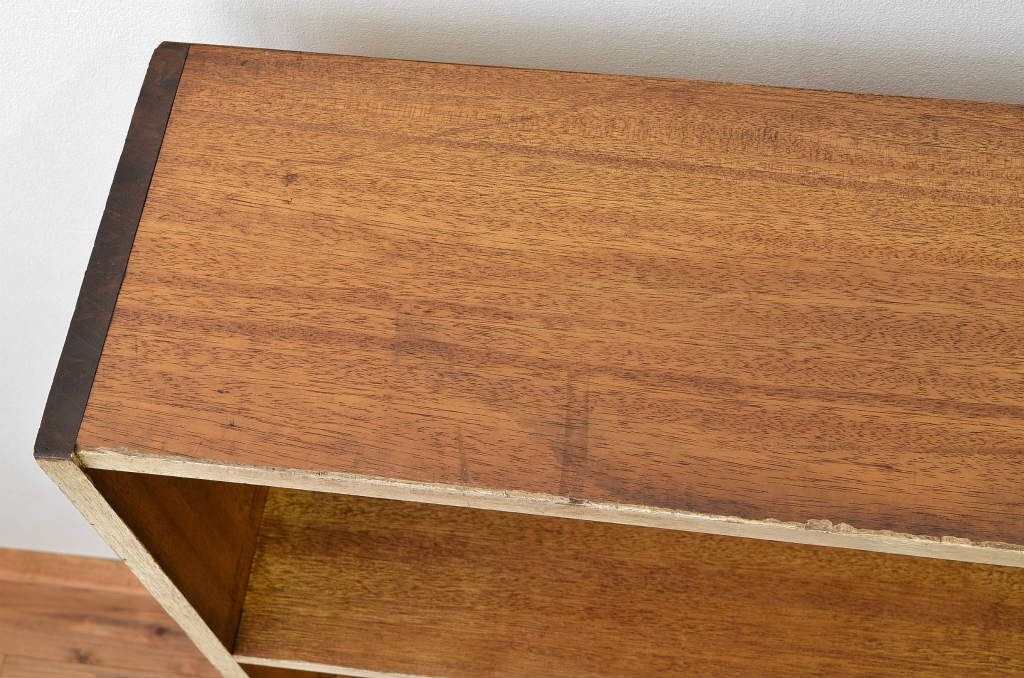 レトロ家具　★昭和レトロ　古い商店の変わり型陳列棚(飾り棚、本棚)