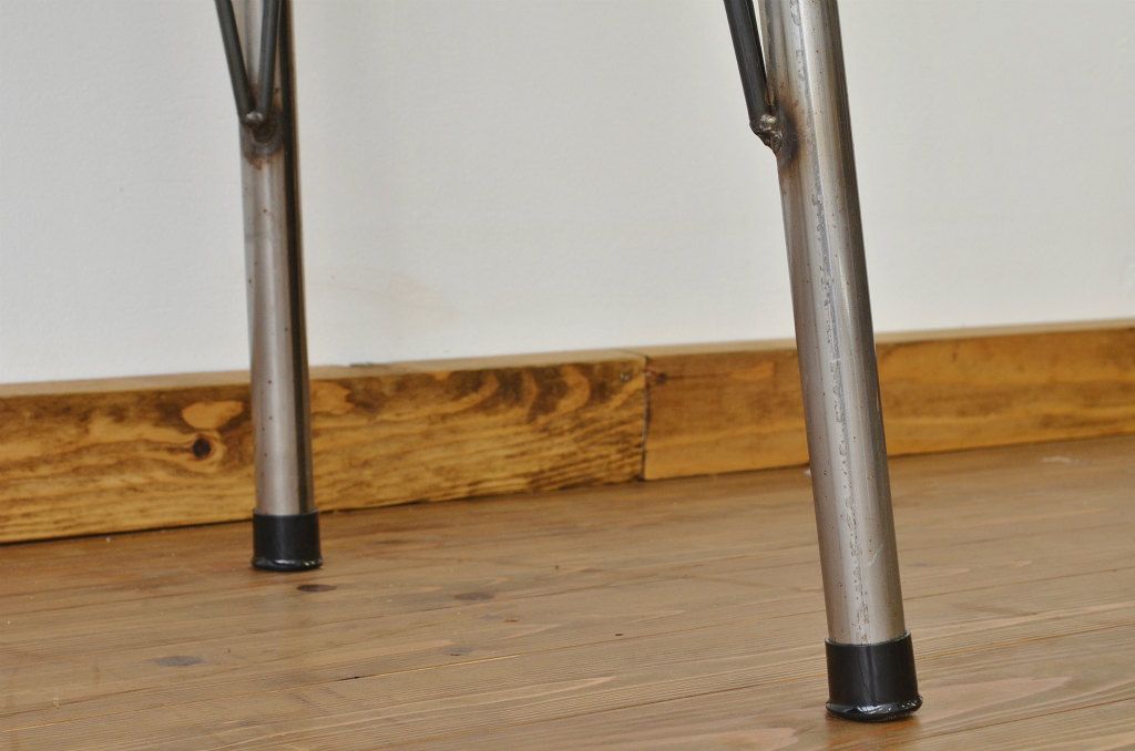 アンティーク家具　アンティーク　厚みのある古材を使用した鉄脚テーブル