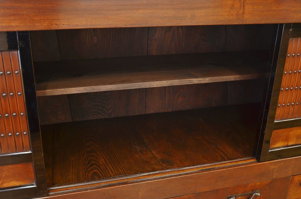 アンティーク家具　特大9尺前面欅水屋箪笥・サイドボード