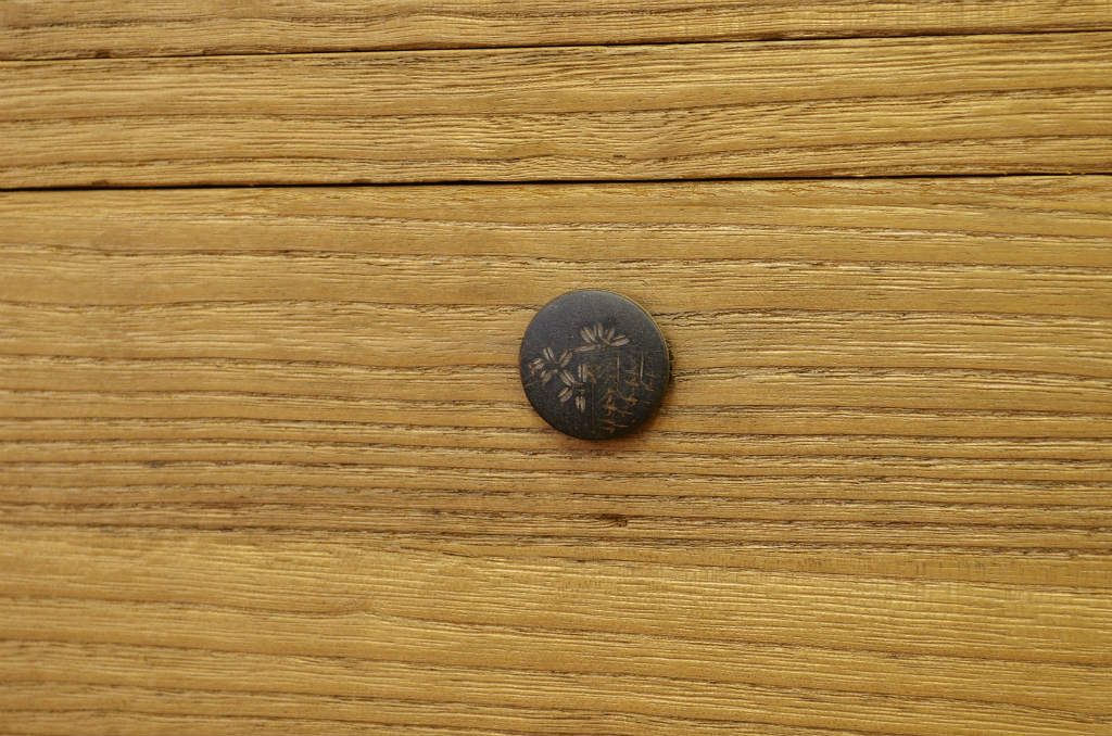 レトロ家具　◇昭和レトロ　ダイヤガラス入り重ね桐箪笥　アンティーク(桐たんす)