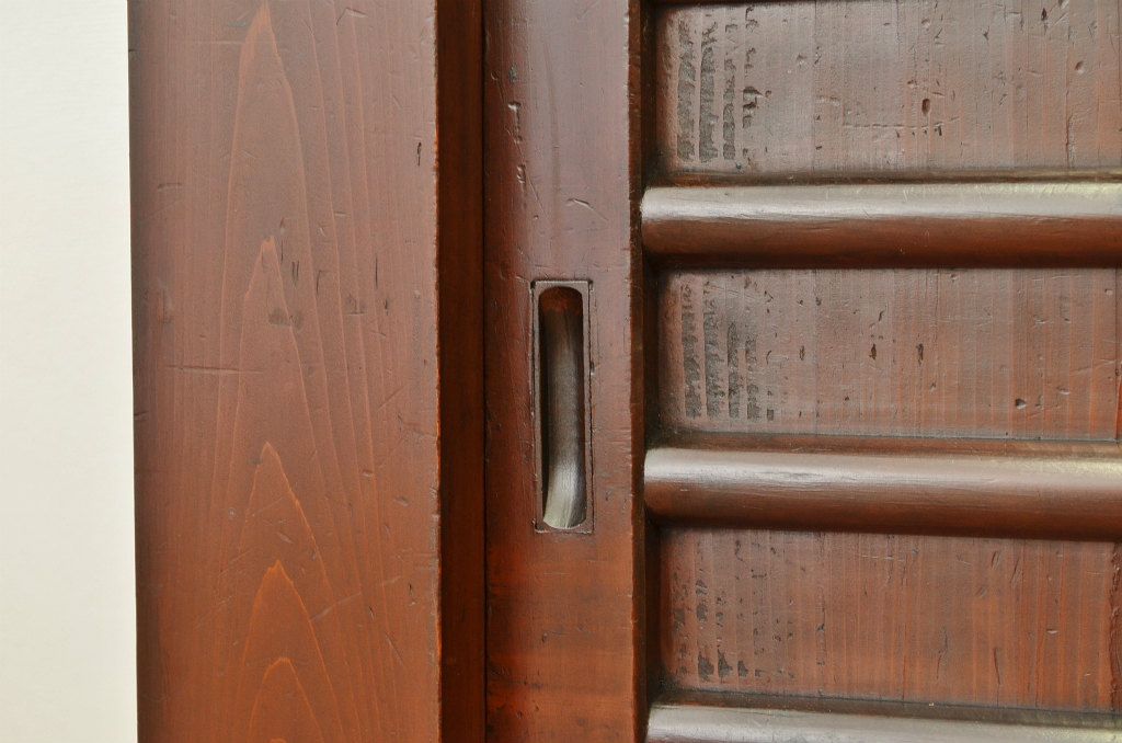 アンティーク家具　古民具 骨董 造りのとても良い変わり型水屋箪笥(のぼり付き)