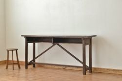アンティーク家具　★アンティーク　古い縫製工場の横長机2(テーブル・作業台)