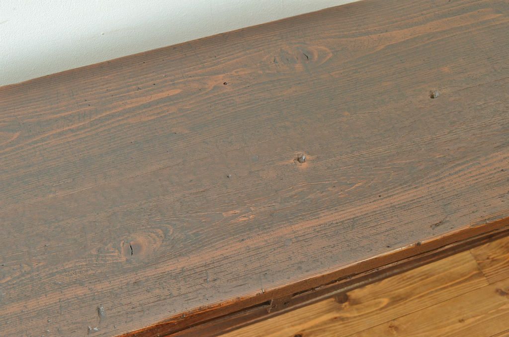 アンティーク家具　★アンティーク　古い縫製工場の横長机2(テーブル・作業台)