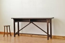 アンティーク家具　★アンティーク　古い縫製工場の横長机5(テーブル・作業台)