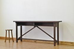 アンティーク家具　★アンティーク　古い縫製工場の横長机6(テーブル・作業台)