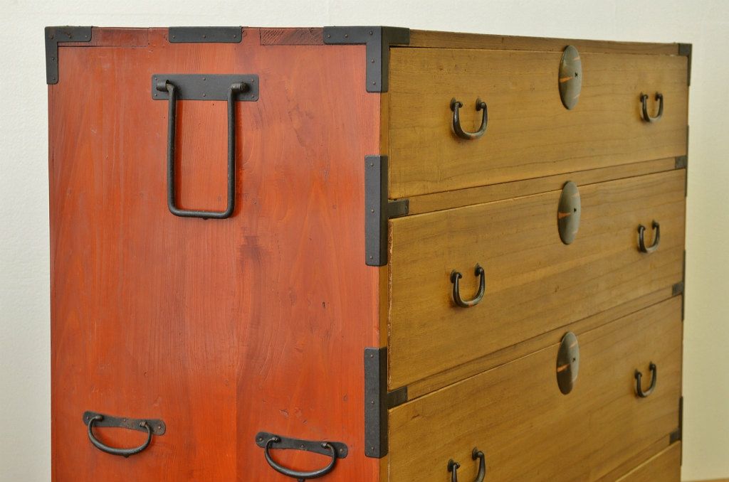 アンティーク家具　シンプルでとてもきれいな時代箪笥(アンティーク・たんす・チェスト)