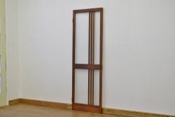 素敵なデザインの銀モールガラス入り細身のドア(扉・建具)