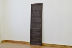 アンティーク 古い木の格子ドア(扉・建具)