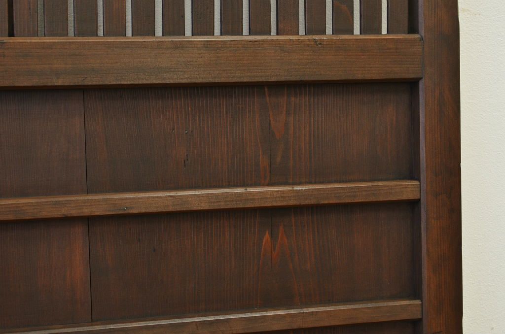アンティーク 古い木の格子ドア(扉・建具)