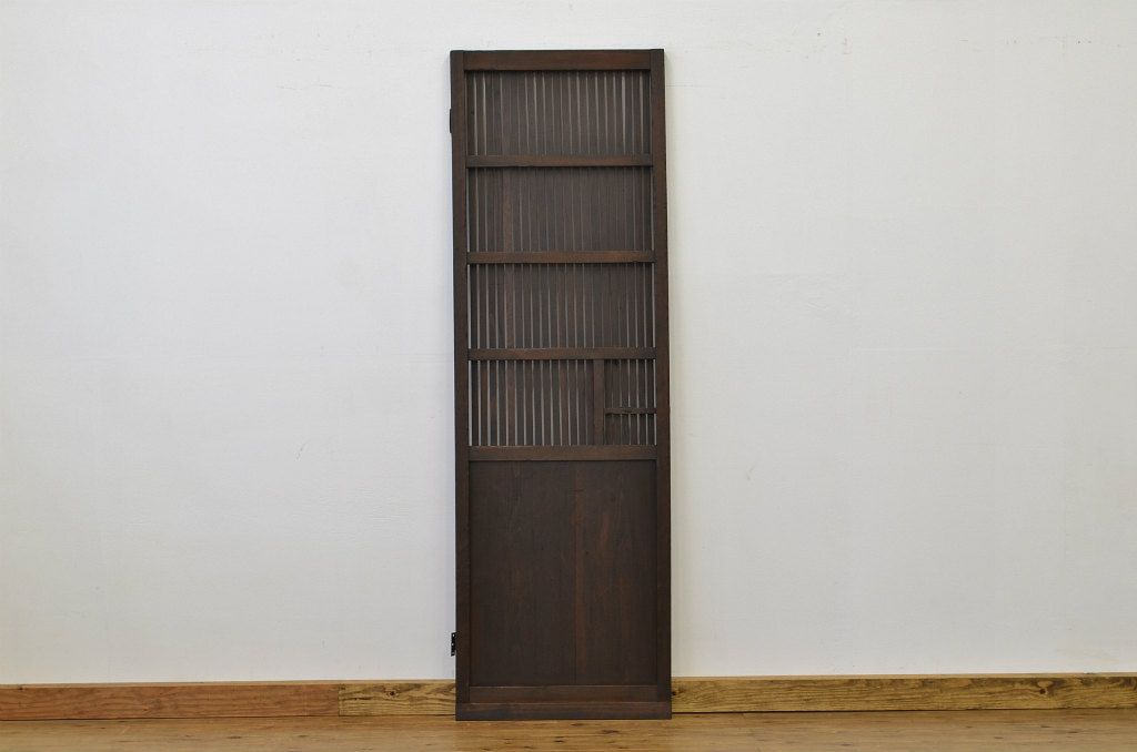 アンティーク 古い木の格子ドア(扉・建具)