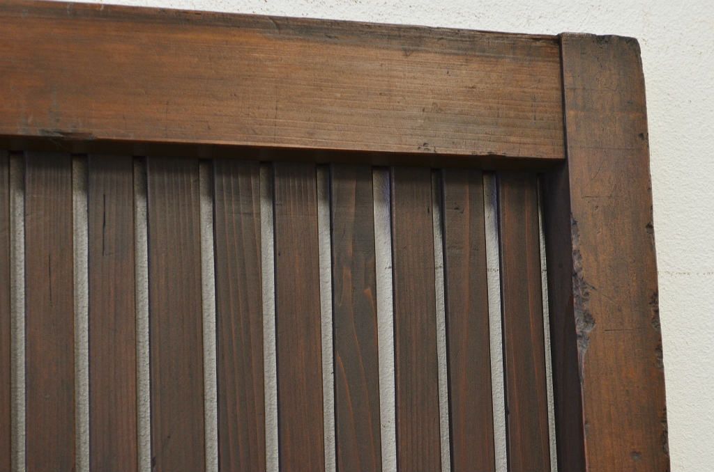 アンティーク 古い木の格子ドア(扉・建具)