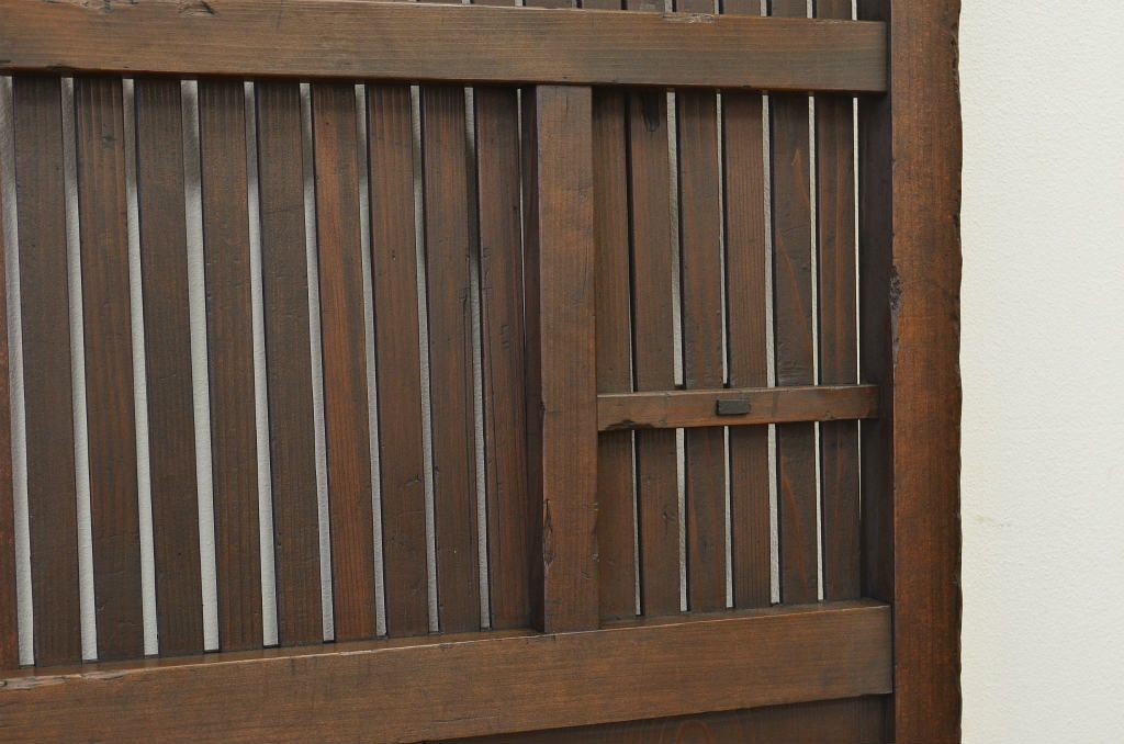 アンティーク 古い木の格子ドア(扉・建具)