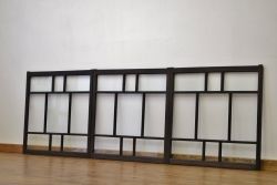 アンティーク シックなモールガラス引き戸3枚セット(窓・建具)