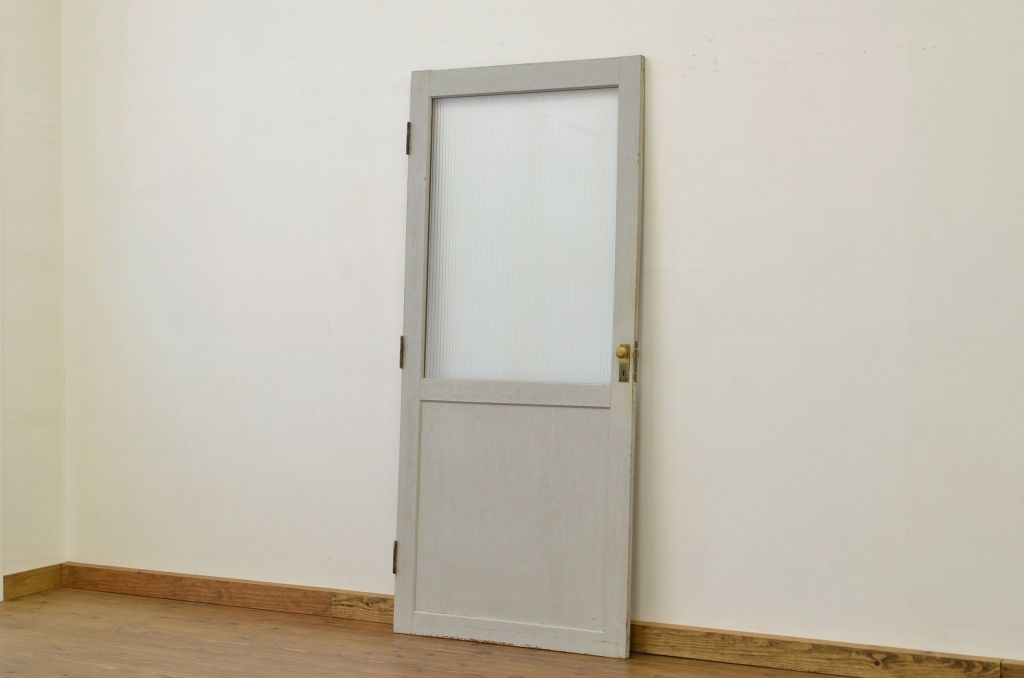 オリジナルペイントのモールガラスドア1枚(扉、建具)