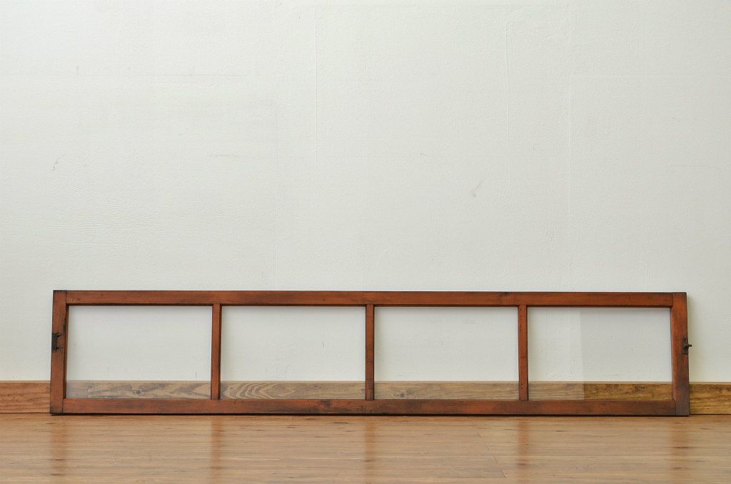アンティーク　古い木のシンプルな明り取り1枚(欄間)