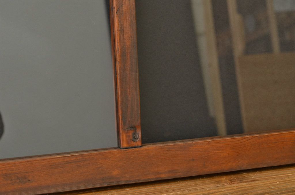 アンティーク　古い木のシンプルな明り取り1枚(欄間)
