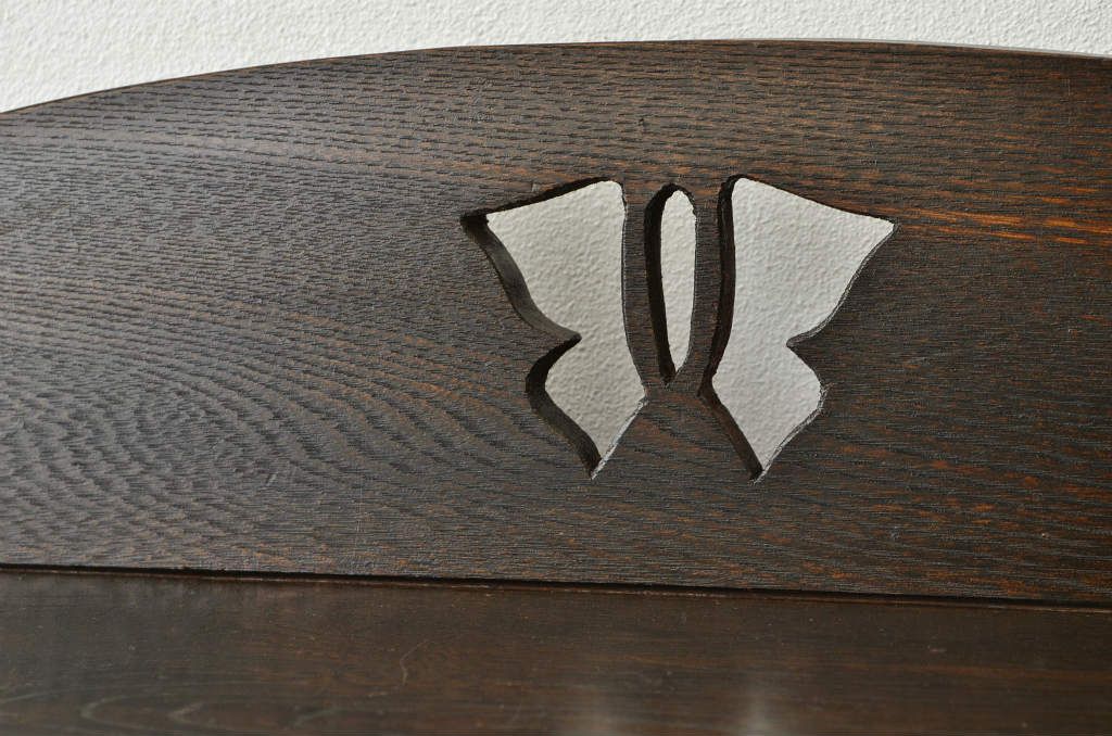 アンティーク家具　高級品!古いナラ材の上質な特大本箱