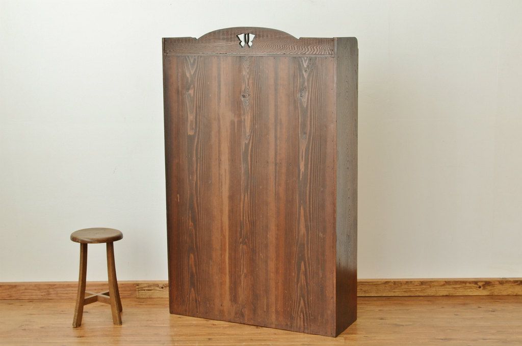 アンティーク家具　高級品!古いナラ材の上質な特大本箱