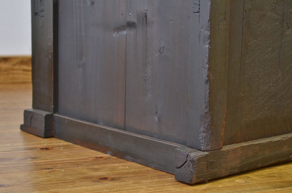 アンティーク家具　古民具・骨董 明治時代/古い木の味わいある大収納棚(時代箪笥)