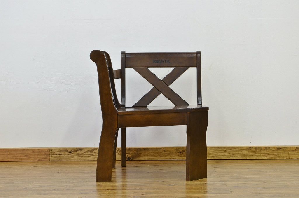 中古 karimoku RUSTIC(カリモク ルスティック)コーナーチェアシングルベンチ