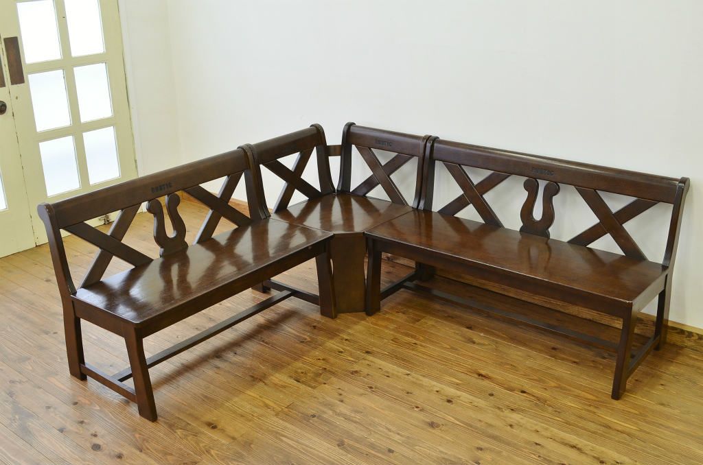 中古 karimoku RUSTIC(カリモク ルスティック)コーナーチェアシングルベンチ