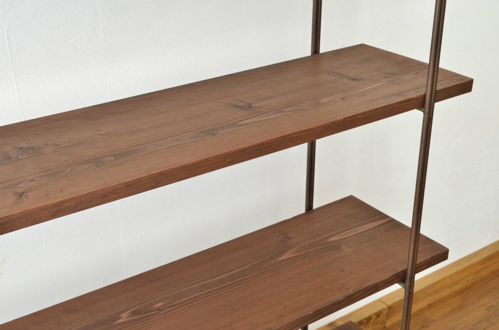 アンティーク家具　☆アイアンの薄型飾り棚(大)(陳列棚)