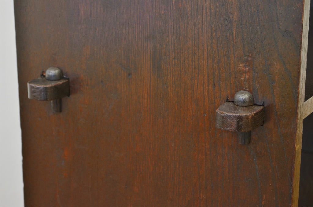 アンティーク家具　アンティーク　ナラ材の素敵な本棚(飾り棚・書棚)