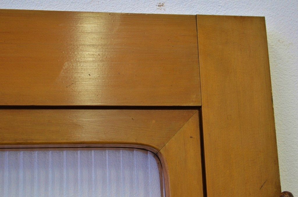 上質なアンティークモールガラスドア1枚(扉・建具)