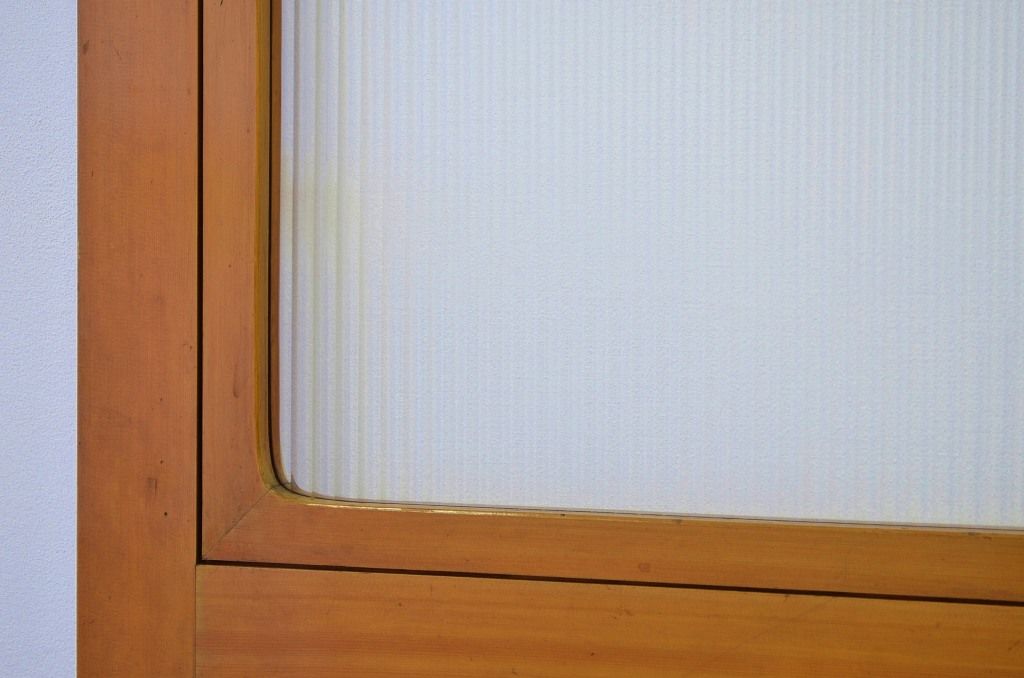 上質なアンティークモールガラスドア1枚(扉・建具)