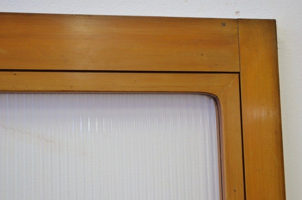 上質なアンティークモールガラスドア1枚(扉・建具)