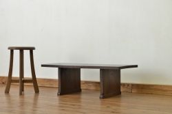 アンティーク家具　古民具　骨董　シンプルな欅の経机(作業台・テーブル)