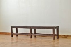 レトロ家具　★昭和レトロ・古い木の雰囲気の良いベンチ?長イス・椅子)