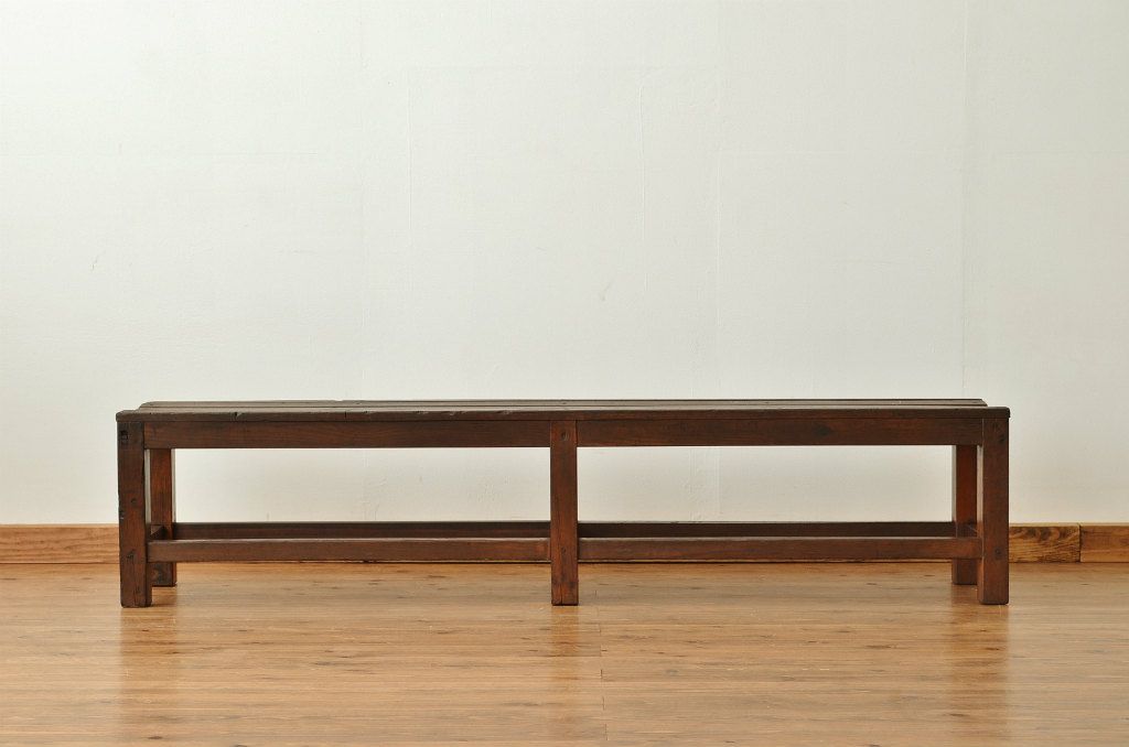 レトロ家具　★昭和レトロ・古い木の雰囲気の良いベンチ?(長イス・椅子)