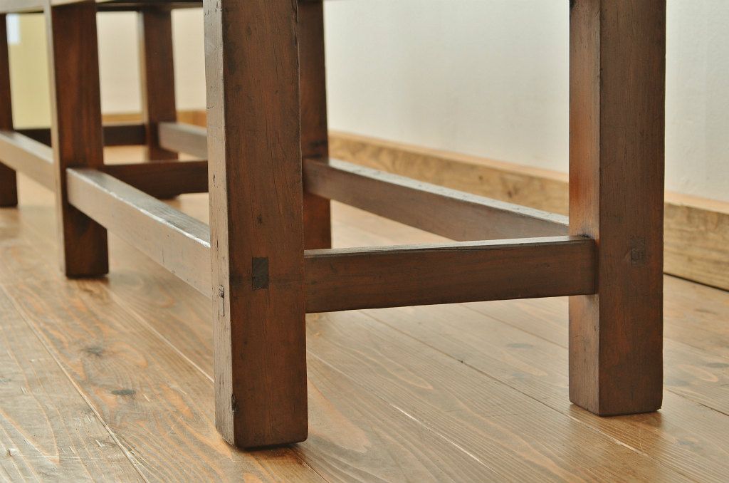 レトロ家具　★昭和レトロ・古い木の雰囲気の良いベンチ?(長イス・椅子)