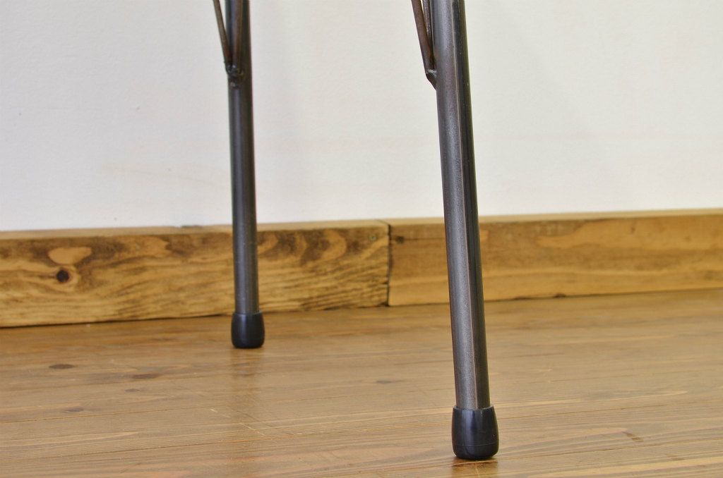 アンティーク家具　☆天板一枚板の鉄脚テーブル2(アイアン・作業台・机)