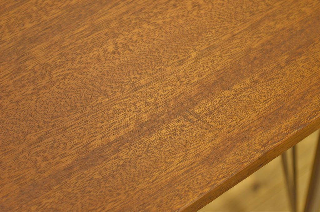 アンティーク家具　アンティーク　天板一枚板の鉄脚テーブル(作業台・デスク・机)