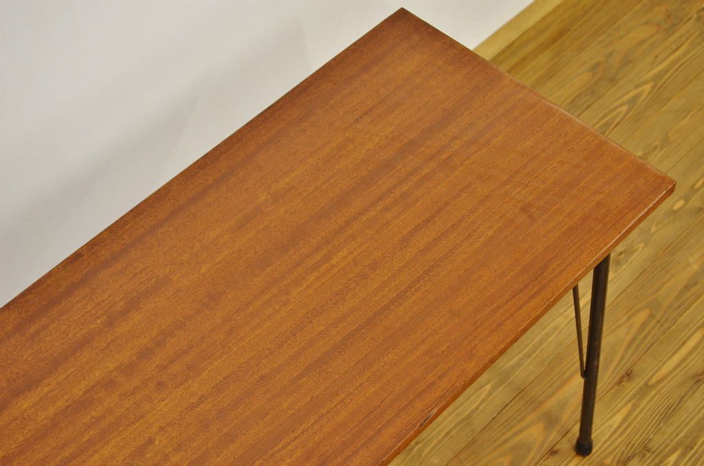 アンティーク家具　カフェスタイルインテリアの鉄脚テーブル5(アイアン・作業台・机)