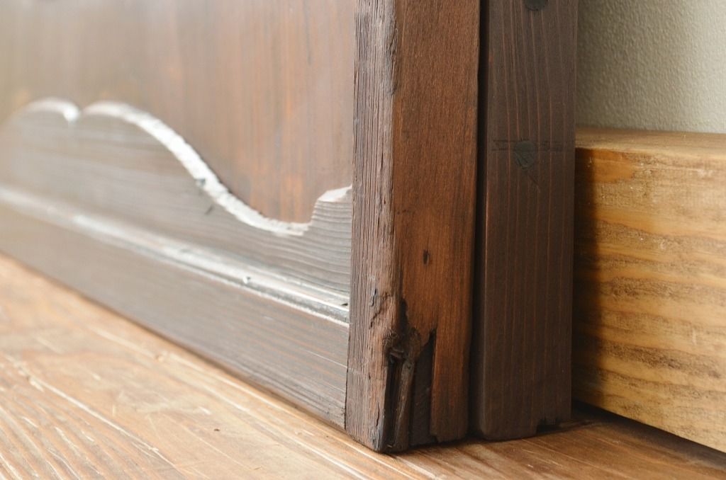 アンティーク建具　古い木味が趣溢れる引き戸2枚セット(板戸)(R-005878)