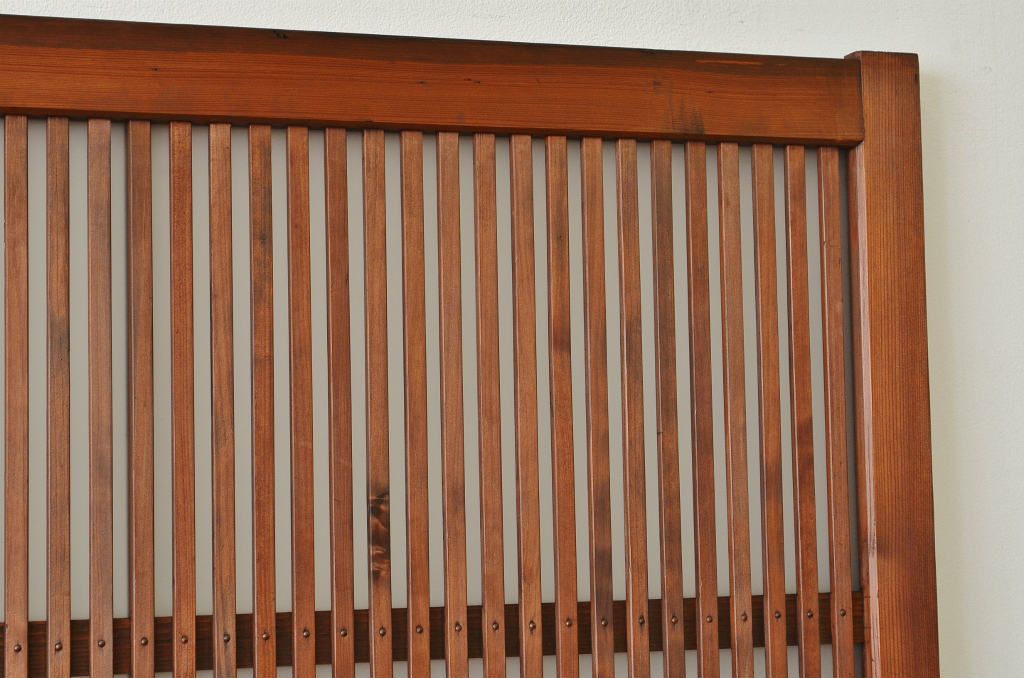 古民具・骨董 腰板欅のガラス入り格子戸4枚セット(引き戸・建具)