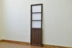 アンティーク 細身のモールガラスドア1枚(扉)