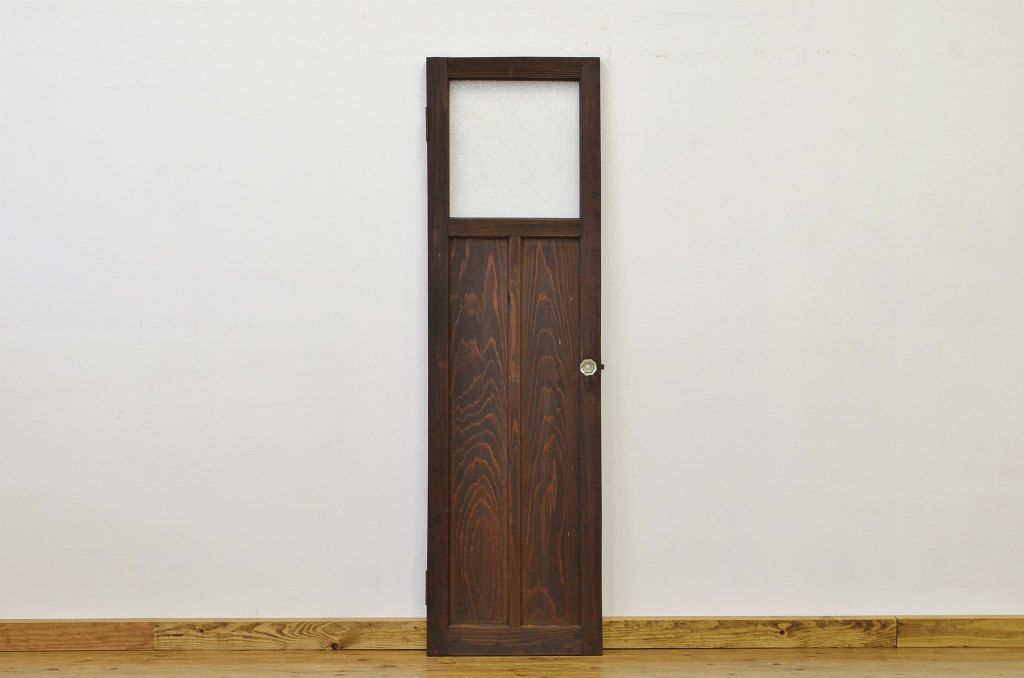 アンティーク とても細身のガラスノブのドア?(ダイヤガラス入り)扉・建具