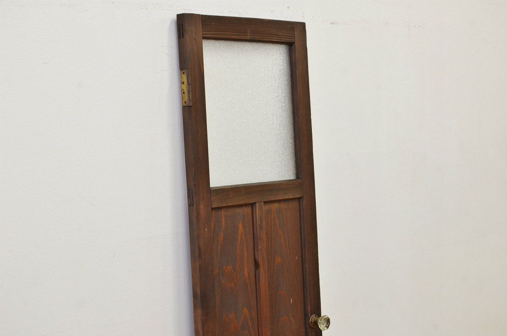 アンティーク とても細身のガラスノブのドア?(ダイヤガラス入り)扉・建具