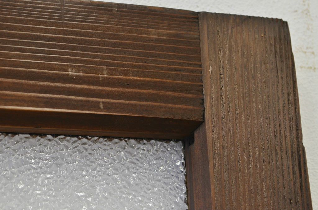 アンティーク とても細身のガラスノブのドア?(ダイヤガラス入り)扉・建具
